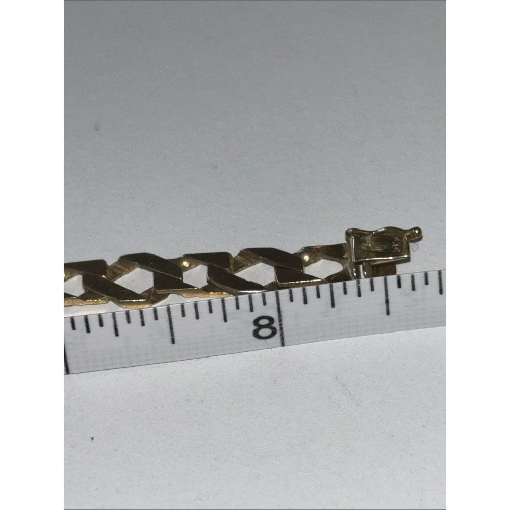 Gold 14k Vintage Men's Curb Link Bracelet